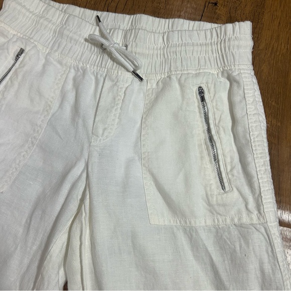 Athleta White Cabo Linen Wide Leg Pants 4P NWOT - Picture 4 of 16